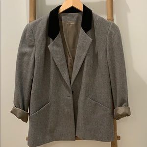 🛑SOLD🛑Vintage Ash Wool Jacket w/ Velvet Collar